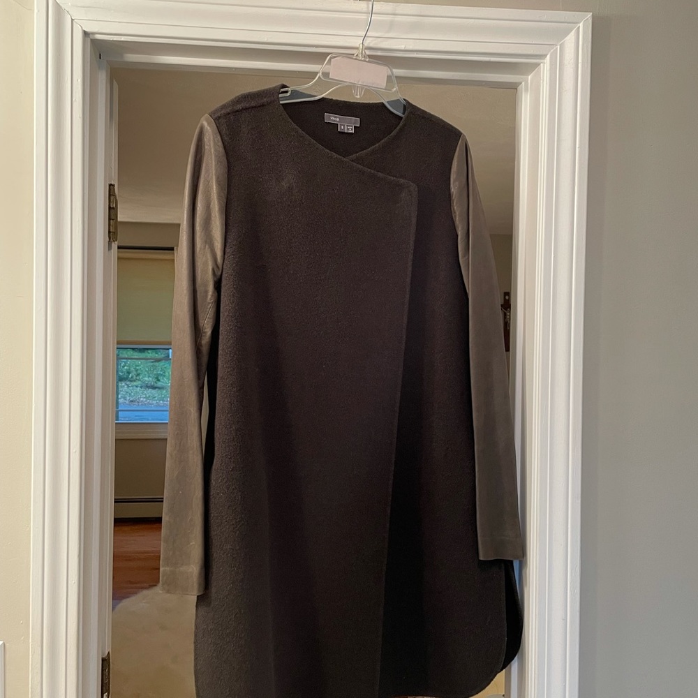 Vince wool and leather coat